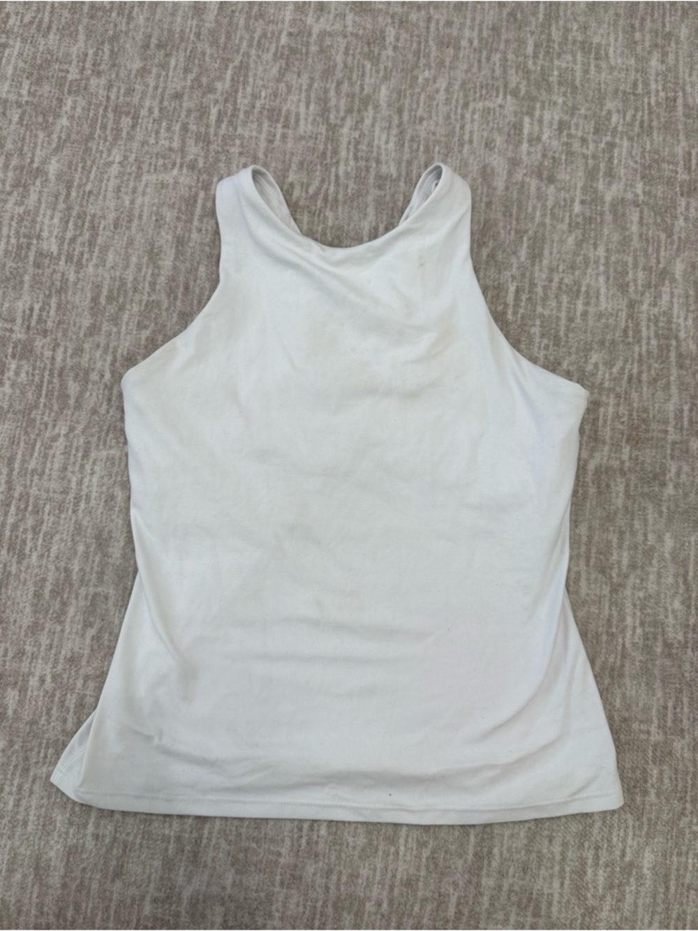 Athleta White High-Neck Racerback Tank